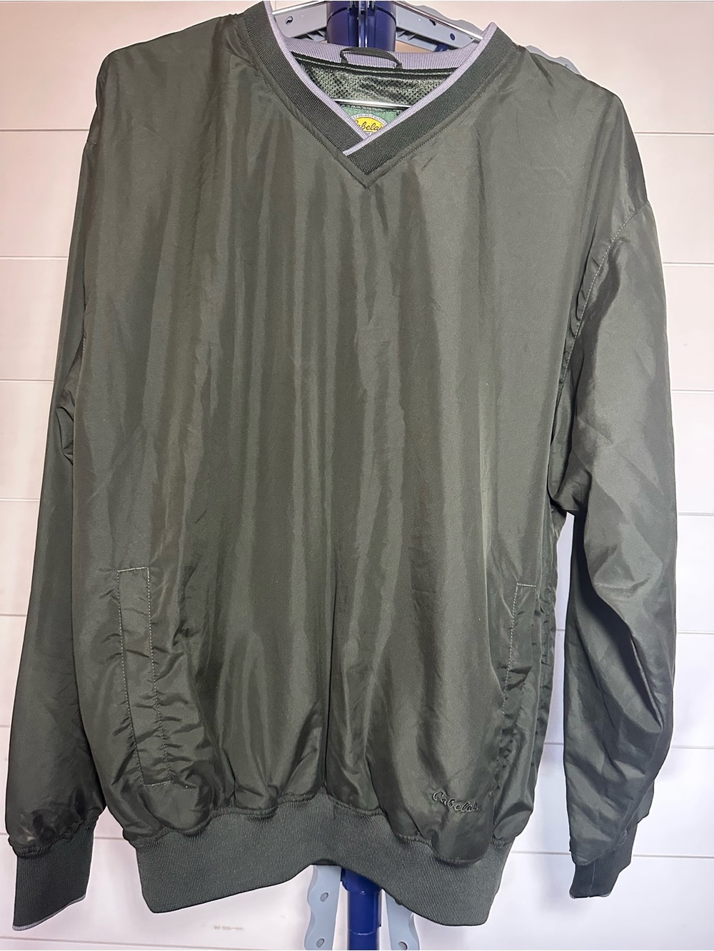 #99 Classic Men's Olive Green Windbreaker Pullover Jacket